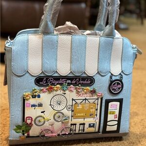 La Bicycletta de Vendula Blue Tote Bag